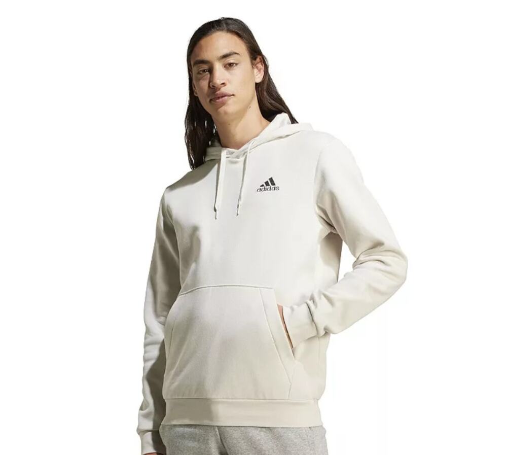 Adidas Cozy Men's  Fleece Hoodie Large Alumina Pullover NWT